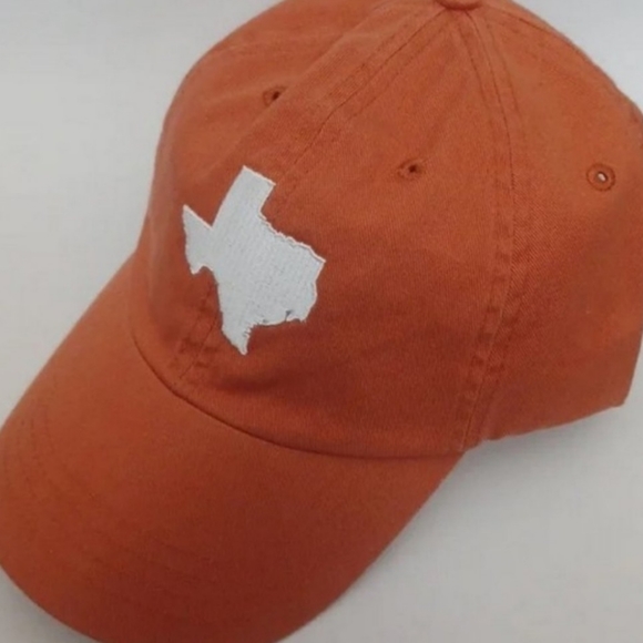 Texas adjustable baseball hat orange with State of Texas Embordered in white new - Picture 2 of 13